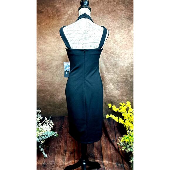 Bebe Halter Neck Bodycon Midi Dress - Black - size S - Picture 7 of 15